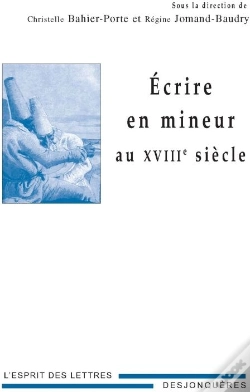 Capa do artigo Écrire En Mineur Au Xviiie Siecle
