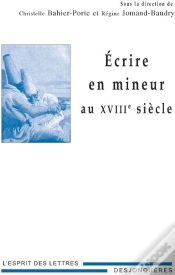 Capa do artigo Écrire En Mineur Au Xviiie Siecle