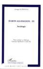 Ecrits Allemands - Iii : Sociologie - Preview