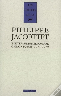 Capa do artigo Écrits Pour Papier Journal : Chroniques (1951-1970)