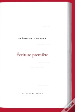 Capa do artigo Écriture Première - Collection  Poiesis