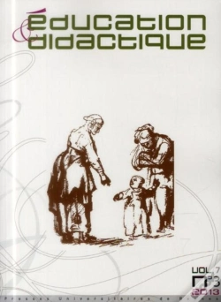 Capa do artigo Éducation & Didactique : Éducation & Didactique, Volume 7, N° 3/2013