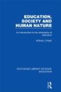Education, Society And Human Nature (Rle Edu K) - Preview