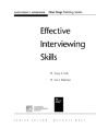 Effective Interviewing Skills Participant Workbook - Preview