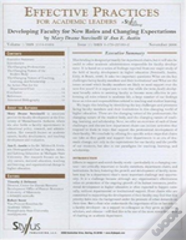 Effective Practices For Academic Leaders, Volume 1 Issue 11