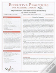 Effective Practices For Academic Leaders, Volume 2 Issue 12