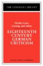 Eighteenth Century German Criticism - Preview