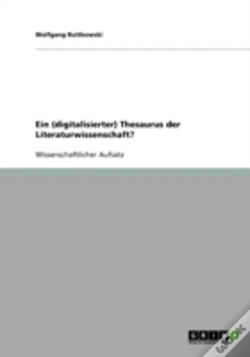 Capa do artigo Ein (Digitalisierter) Thesaurus Der Literaturwissenschaft?