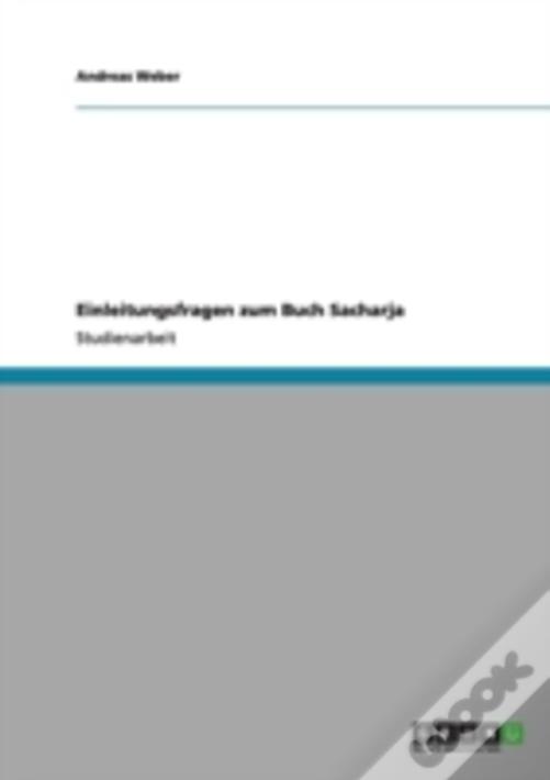 Einleitungsfragen Zum Buch Sacharja