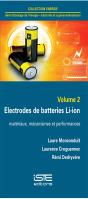 Électrodes De Batteries Li-Ion ; Matériaux, Mécanismes Et Performances - Preview