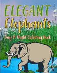 Elegant Elephants Day & Night Coloring Book