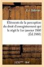 Elements De La Perception Du Droit D'Enregistrement - Preview