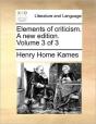 Elements Of Criticism. A New Edition. Vo - Preview