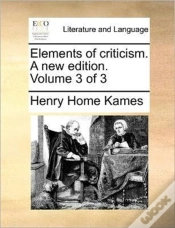 Capa do artigo Elements Of Criticism. A New Edition. Vo