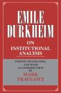 Emile Durkheim On Institutional Analysis - Preview