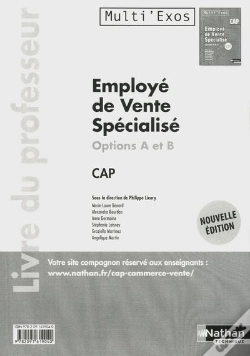 Capa do artigo Employe De Vente Specialise Cap Options A Et B (Multi'Exos) Professeur 2012