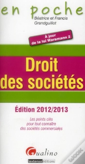 Capa do artigo En Poche- Droit Des Societes 2012-2013