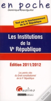 Capa do artigo En Poche- Les Institutions De La Ve Republique,3eme Editon