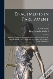 Capa do artigo Enactments In Parliament : Specially Con