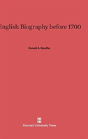 English Biography Before 1700 - Preview
