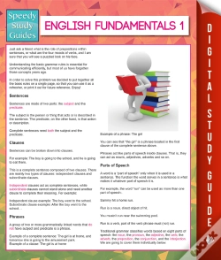 Capa do artigo English Fundamentals 1 (Speedy Study Guides)