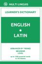 English-Latin Learner'S Dictionary (Arranged By Themes, Beginner Level) - Preview