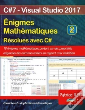 Capa do artigo Enigmes Mathematiques Resolues Avec C# (Tome 2) - Avec Visual Studio 2017