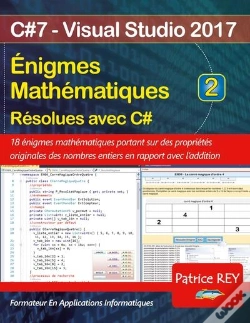 Capa do artigo Enigmes Mathematiques Resolues Avec C# (Tome 2) - Avec Visual Studio 2017