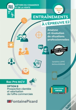 Capa do artigo Entraînements À L'Épreuve E2 : Analyse Et Résolution Des Situations Professionnelles, Bac Pro Mcv (Édition 2024)