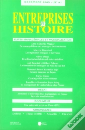 Entreprises Et Histoire N.41 ; Élites Managériales Et Mondialisation