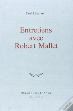 Capa do artigo Entretiens Avec Robert Mallet