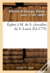 Capa do artigo Epitre A M. De S. Chevalier De S. Louis