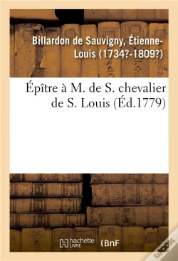 Capa do artigo Epitre A M. De S. Chevalier De S. Louis