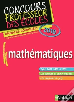 Capa do artigo Épreuve De Mathématiques ; Crpe (Édition 2010)