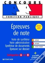 Capa do artigo Épreuve De Note ; Catégories A Et B