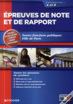 Capa do artigo Épreuve De Note Et De Rapport ; Tous Concours ; Catégories A Et B