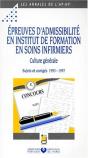 Epreuves D Admissibilite En Institut Formation En Soins Infirmiers Sujet Corrige 1993 1997 - Preview