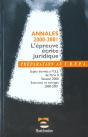 Epreuves Ecrites Juridiques ; Annales 2000-2001 - Preview