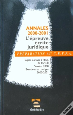Capa do artigo Epreuves Ecrites Juridiques ; Annales 2000-2001