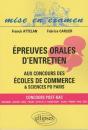 Épreuves Orales D'Entretien Aux Concours Des Écoles De Commerce. Bac+0 - Preview