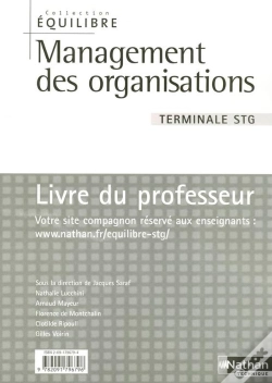 Capa do artigo Equilibre; Management Des Organisations ; Terminale Stg ; Livre Du Professeur (Edition 2006)