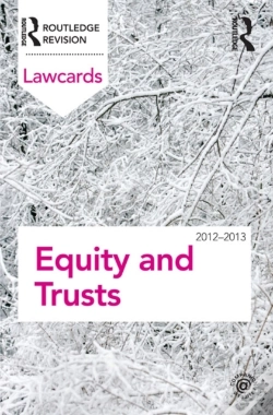 Capa do artigo Equity And Trusts Lawcards 2012-2013