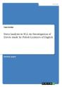 Error Analysis In Sla. An Investigation Of Errors Made By Polish Learners Of English - Preview