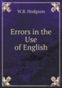 Errors In The Use Of English
