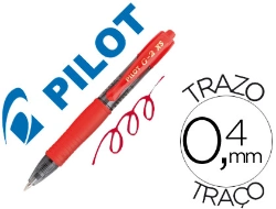 Capa do artigo Esferografica pilot g-2 pixie vermelha tinta gel retractil pega de borracha (12 unidades)