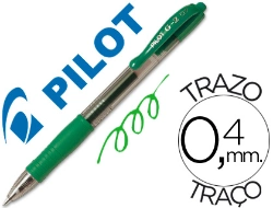 Capa do artigo Esferográfica Pilot g-2 Verde, Tinta Gel - Retratil - C/Grip
