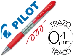 Capa do artigo Esferográfica Pilot Super Grip Vermelho - Retrátil - Com Grip - Tinta Base De Óleo