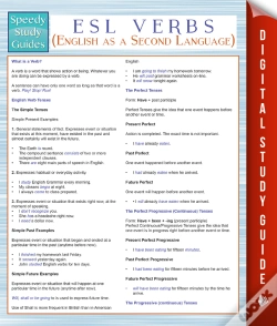 Capa do artigo Esl Verbs (English As A Second Language) (Speedy Study Guides)