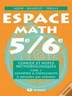Capa do artigo Espace Math 5e/6e - Corrige Et Notes Methodologiques - T2 - Geometrie  Complements 6 Periodes/Semain