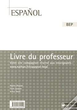 Capa do artigo Espagnol ; Bep ; Livre Du Professeur (Édition 2007)